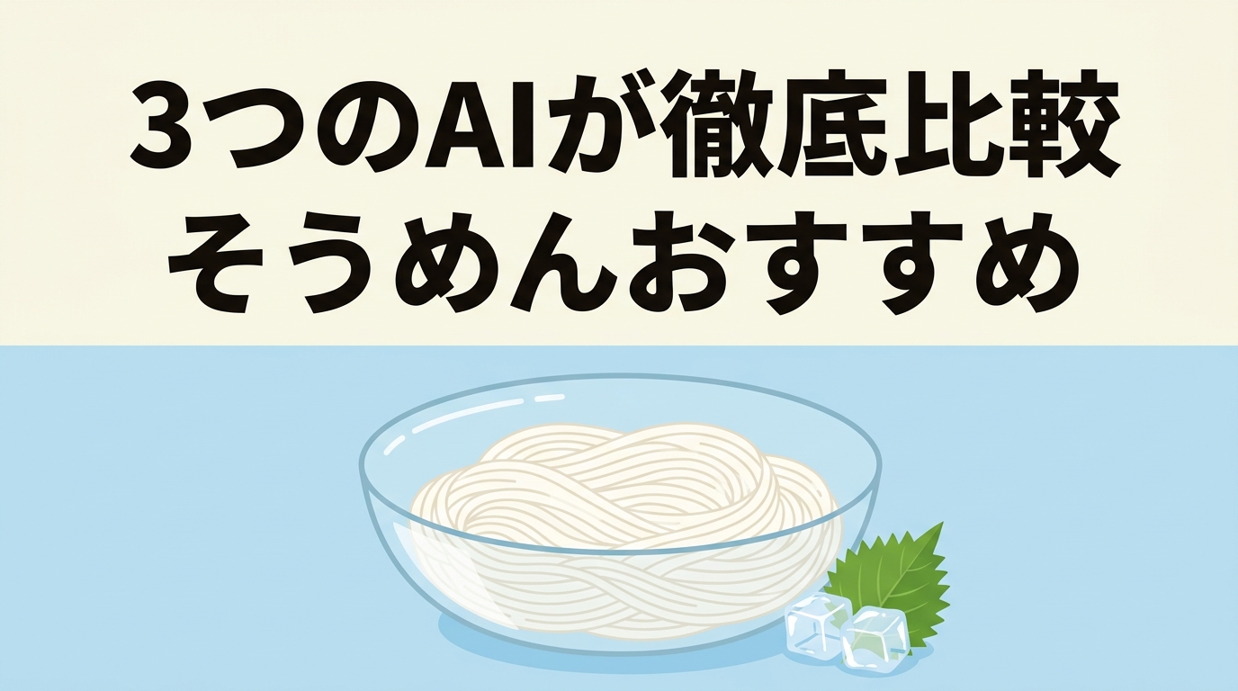 そうめんおすすめランキングTOP10｜3つのAI（Gemini・GPT・Claude）が徹底比較